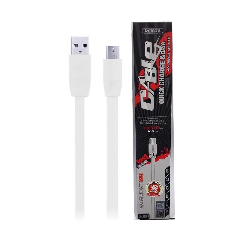 REMAX Data Kabl USB to Micro RC-001m 1m White/Beli