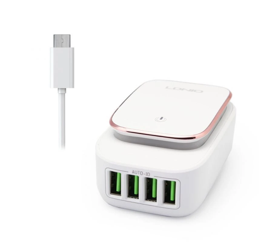 LDNIO Kućni punjač  A4405 4xUSB sa Type C kablom
