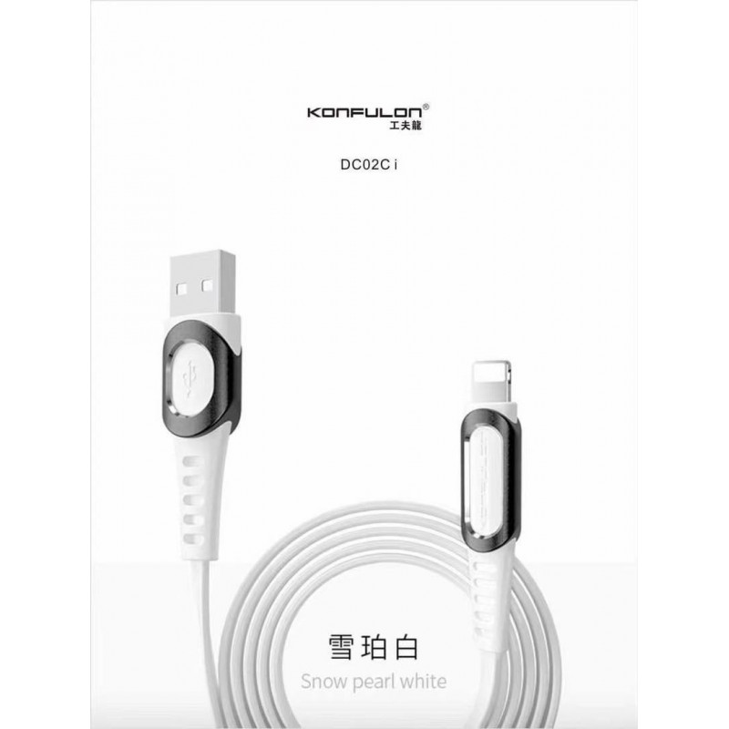 KONFULON Kabl USB to Lightning DC02C 1.5A 2m White/Beli
