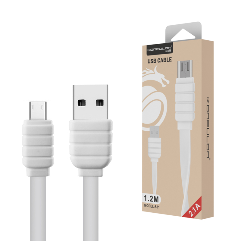KONFULON Kabl USB to Micro 1.2m White/Beli
