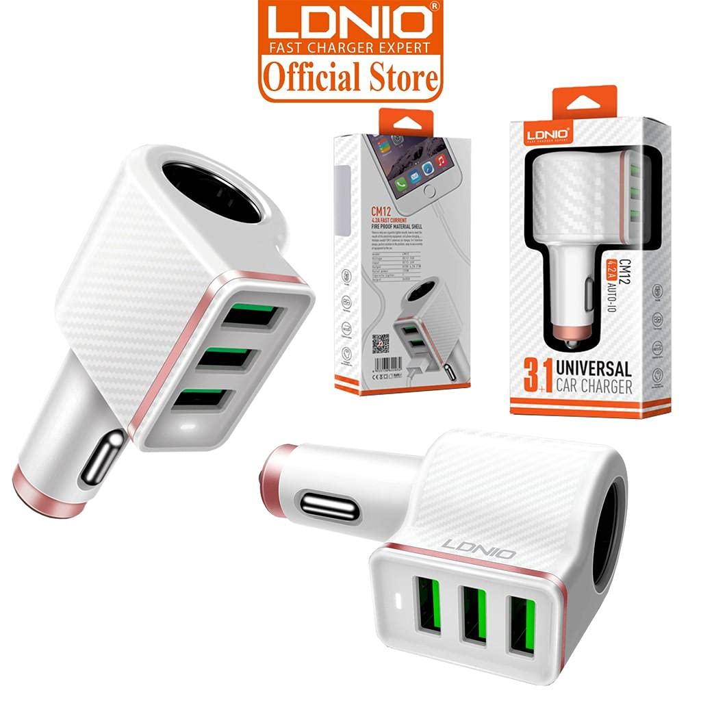LDNIO Auto punjač CM12 3XUSB 5V/4.2A 