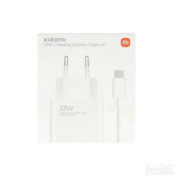 XIAOMI Kućni punjač 33W Combo Type A sa USB C kabl