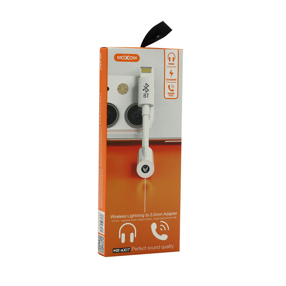 MOXOM Adapter audio MX-AX17 iPhone Lightning na AUX 3.5mm MX-AX17 White/Beli