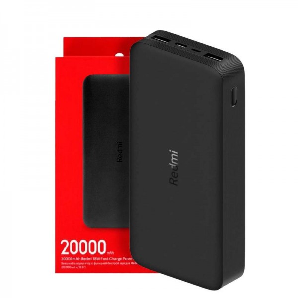 XIAOMI 20000mAh Redmi 18W Fast Charge Power Bank (Black)