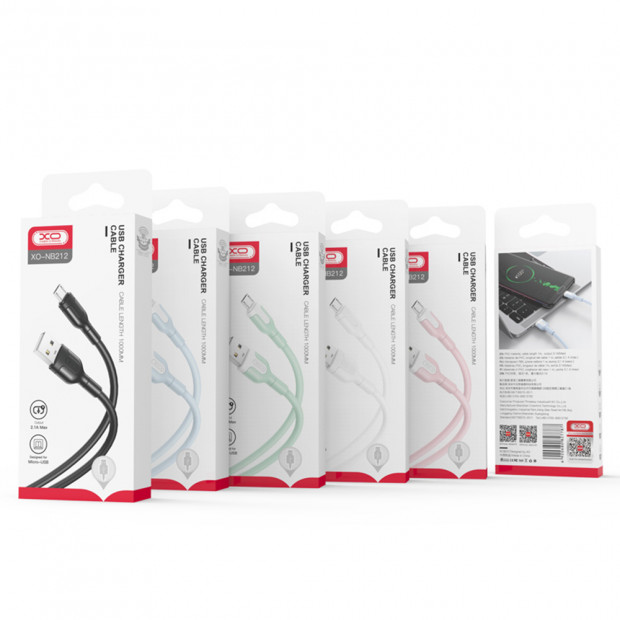 XO-NB212 USB kabl Type-C 2.1A Bela,Plava,Zelena